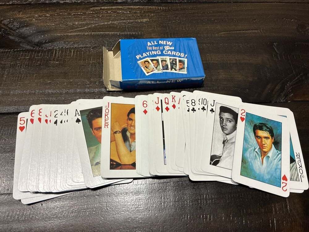 Vintage 1980s The Best of Elvis Presley Playing Cards Full Deck 54 Photos Full D